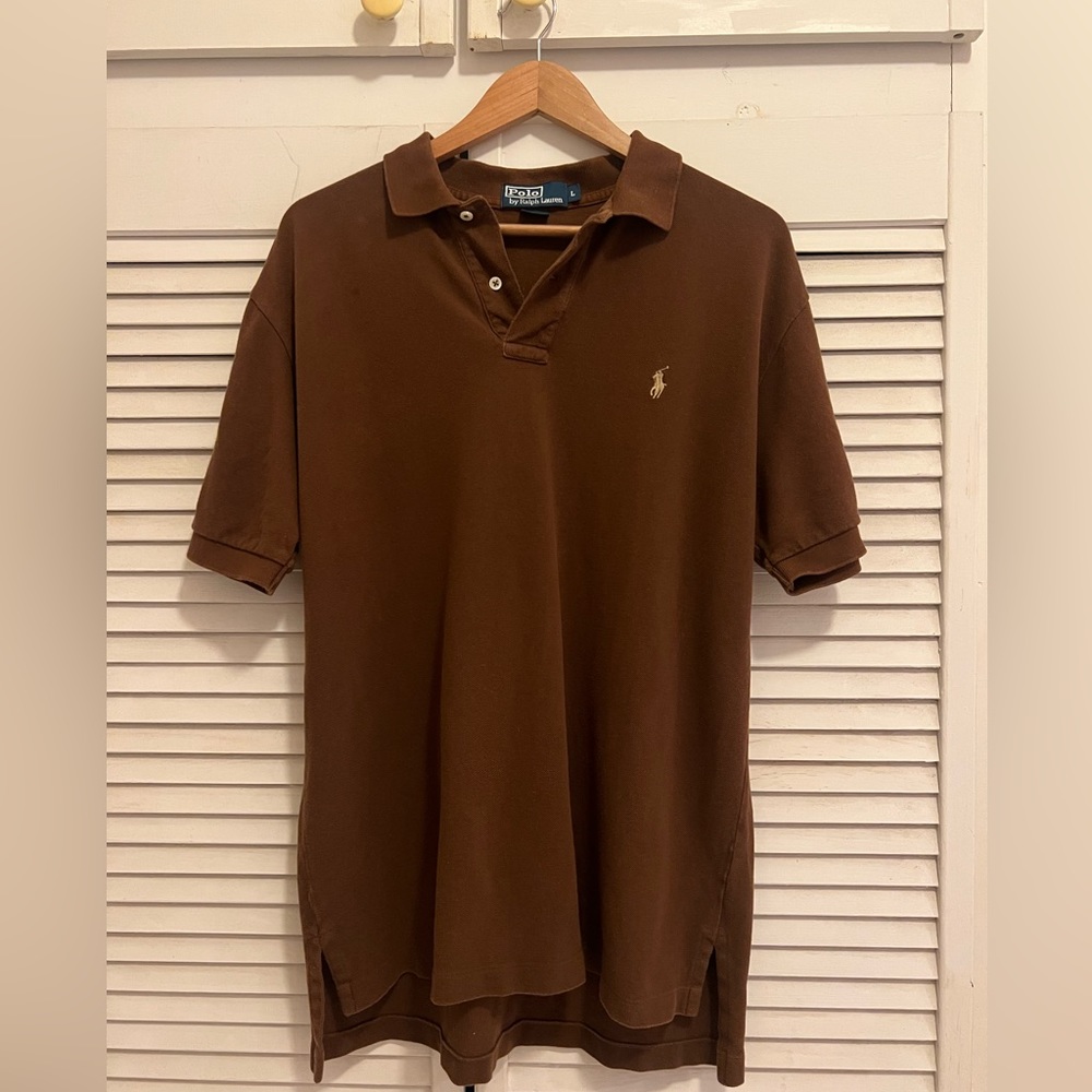 Ralph Lauren, brown Polo, size L